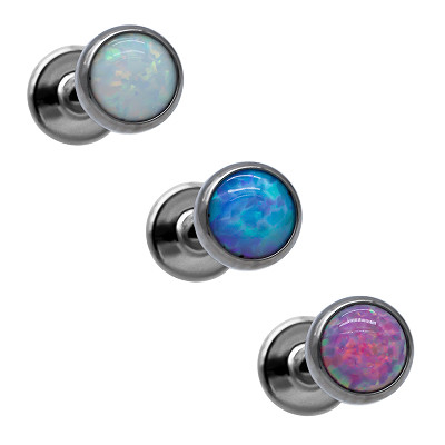 مجوهرات ثقب ترصيع الشفاه من التيتانيوم داخليًا Labret مسمار الأنف مع الزركون المكعب