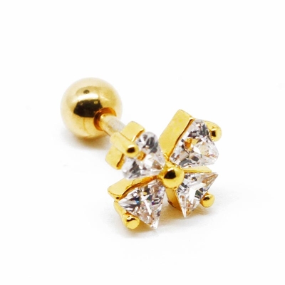 16G 8mm ثقب الأذن مجوهرات الذهب اللون 316 الفولاذ المقاوم للصدأ