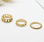 خواتم نسائية فاخرة ومجوهرات مقلدة 15 - 18 مللي متر حلقة دائرية من سبائك الذهب