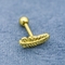 الرحلان الكهربائي الذهب الأذن ثقب المجوهرات ورقة شكل أقراط اللولب