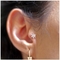زهرة شكل مجوهرات ثقب الأذن 316 الفولاذ المقاوم للصدأ أقراط الأذن الغضروف 8mm