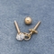 مجوهرات ثقب الأذن من الذهب الوردي 316 من الفولاذ المقاوم للصدأ 16 جرام 8 مللي متر