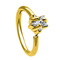 خاتم أنف على شكل نجمة ذهبية هندية تصميم ثقب أنف نسائي 18 جرام 8 مللي متر