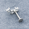 8mm اللون الفضي Labret ثقب المجوهرات ترصيع 316 الفولاذ المقاوم للصدأ
